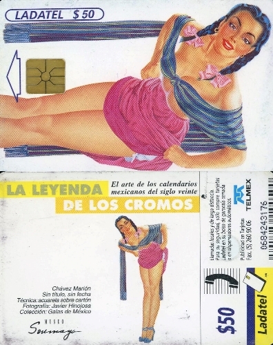 Tel.Karta, 2000, Mexiko, LADATEL, Piernas Morenas - Chavez Marión (05/01)