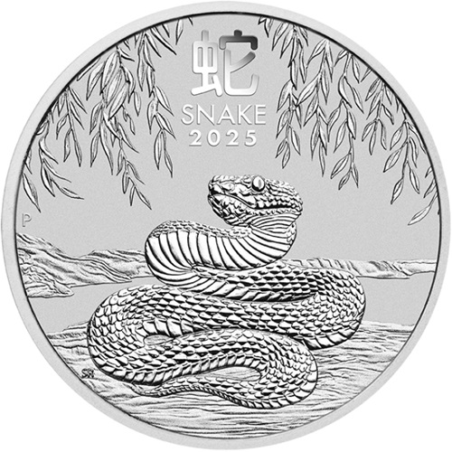 2 Dollar 2025 Austrália BU 2 Oz Ag Lunar III. - Year of the Snake