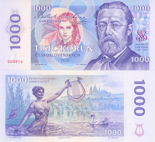 1000 Korún 2024 UNC, Bedřich Smetana