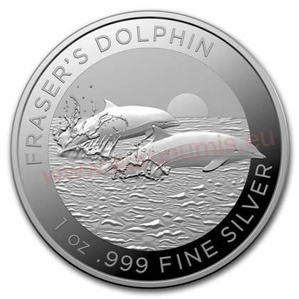 Dollar 2021 Austrália RAM BU 1 Oz Ag, Fraser's Dolphin