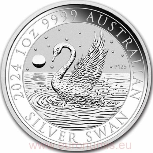 Dollar 2024 Austrália BU 1 Oz Ag, Australian Swan 