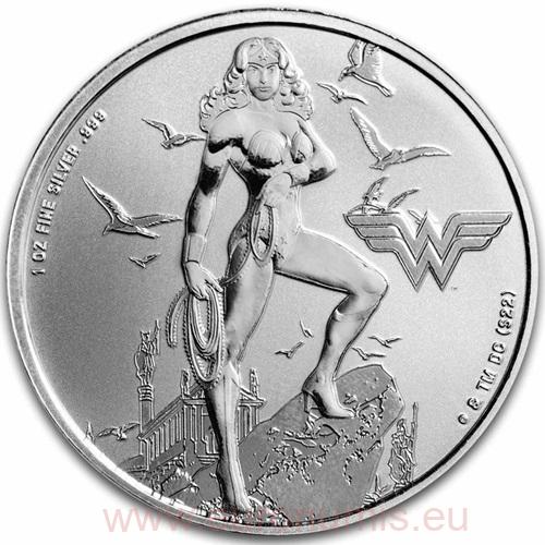 5 Dollars 2024 Samoa BU 1 Oz Ag, DC Comics Wonder Woman