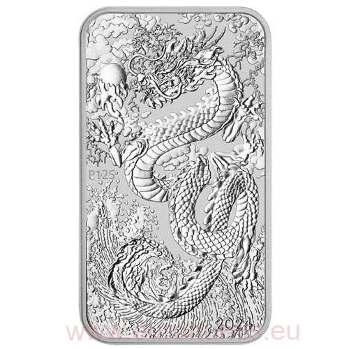 Dollar 2024 Austrália BU 1 Oz Ag, Dragon Rectangular