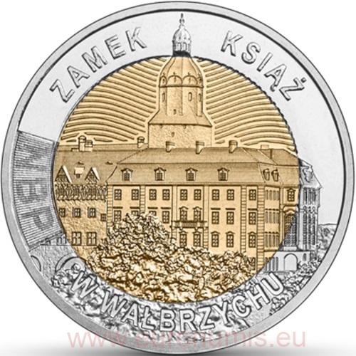 5 Zloty 2021 Polsko UNC, Ksiaz Castle in Wałbrzych