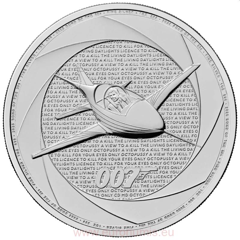 2 Pounds 2025 Anglicko BU 1 Oz Ag, Six Decades of James Bond Acrostar