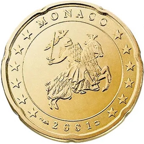 20 cent 2001 Monako ob.UNC