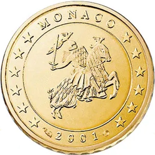 10 cent 2001 Monako ob.UNC