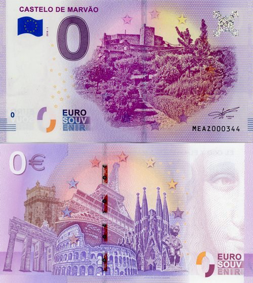 0 euro suvenír 2018/1 Portugalsko UNC Castelo De Marvao