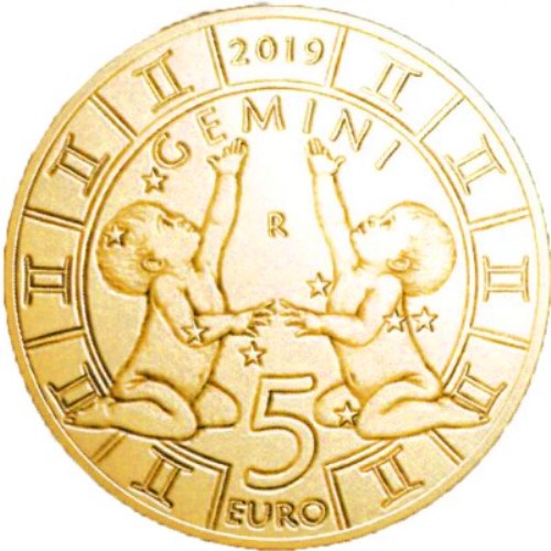 5 euro 2019 San Maríno cc.UNC Gemini