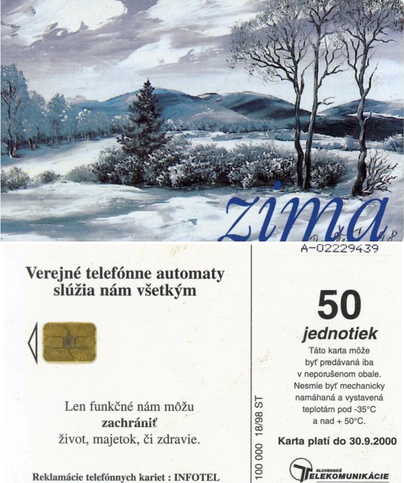 Tel.Karta, 1998 Slovensko, ST, Zima