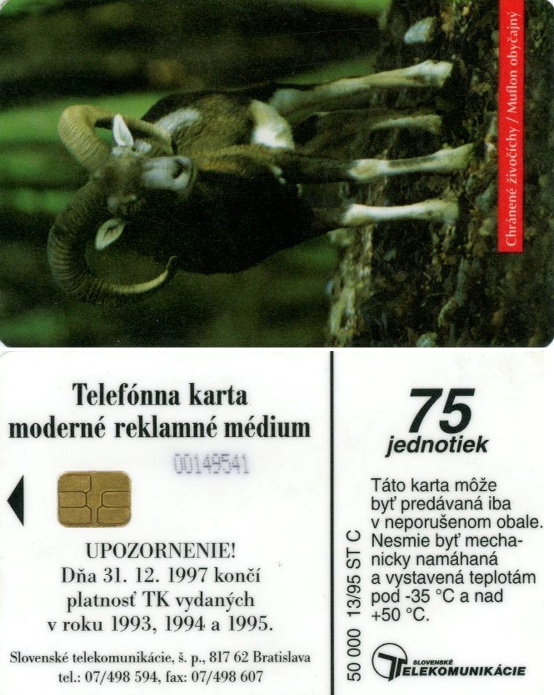 Tel.Karta, 1995 Slovensko, ST, Muflon obyčajný