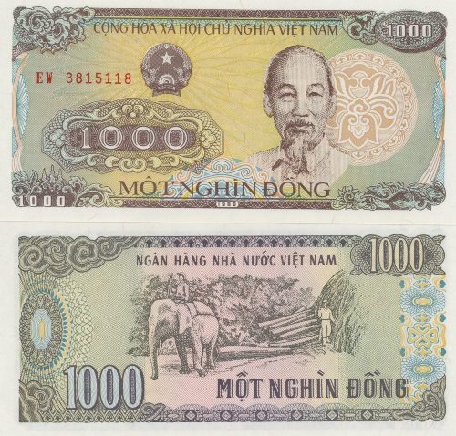 1000 Dong 1988 Vietnam UNC séria EW