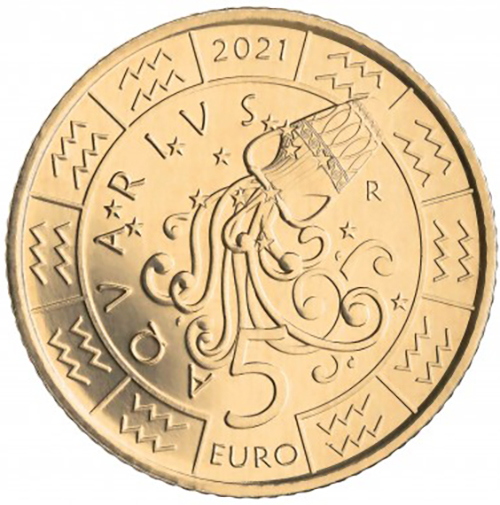 5 euro 2021 San Maríno cc.UNC Aquarius