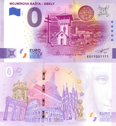 0 euro suvenír 2024/1 Slovensko UNC Mojmírova bašta - Gbely (ND)