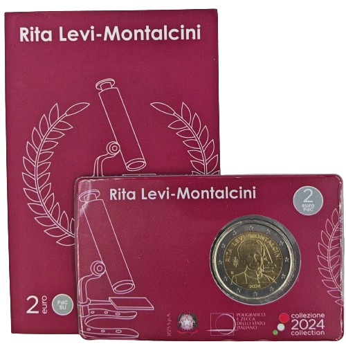 2 euro 2024 Taliansko cc.BU karta, Rita Levi-Montalcini