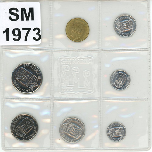 SET 1973 San Maríno UNC (188 Lire)