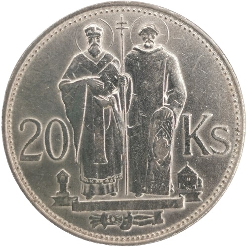 20 Koruna 1941 Slovenský štát, Cyril a Metód