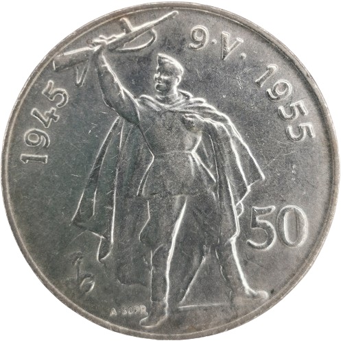 50 Koruna 1955 Československo, Oslobodenie Československa 