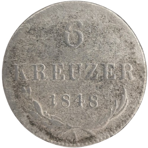 6 Kreuzer 1848 A Rakúsko Uhorsko