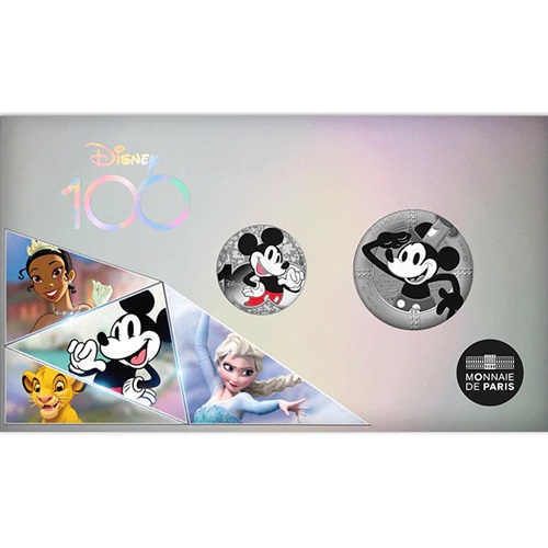 SET 50 euro + 10 euro 2023 Francúzsko BU farbená Disney - Mickey Mouse