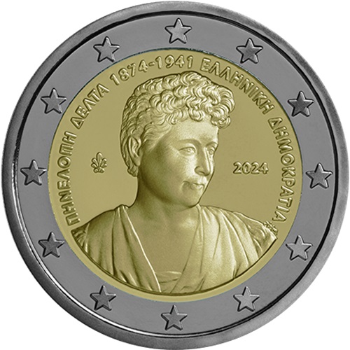 2 euro 2024 Grécko cc.UNC, Penelope Delta