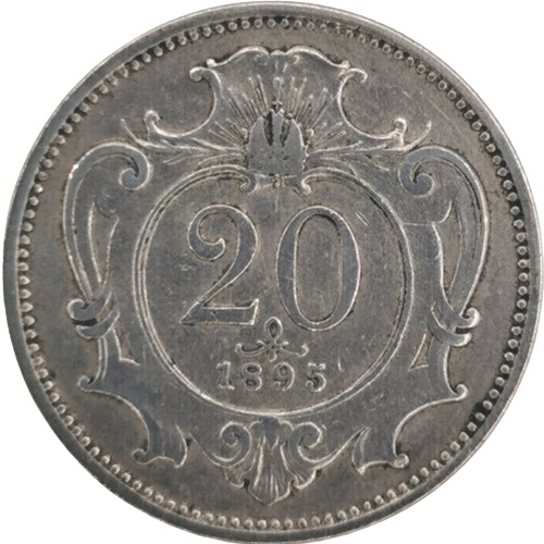 20 Halier 1895 Rakúsko Uhorsko