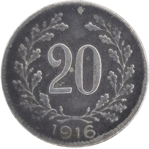 20 Halier 1916 Rakúsko Uhorsko