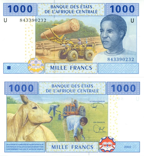 1000 Francs 2002 Kamerun (Stredoafrická Republika) UNC 