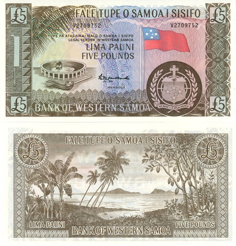 5 Pounds 2020 Západná Samoa UNC séria V