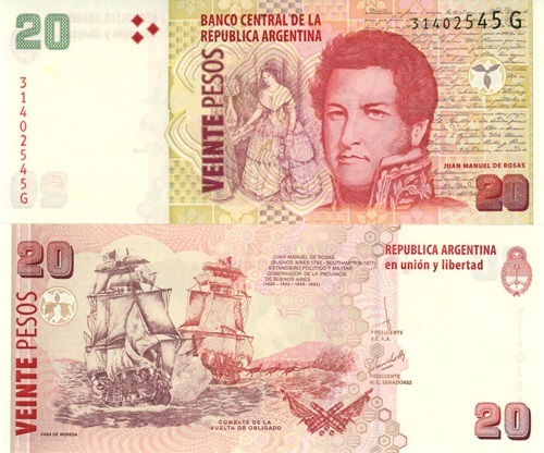 20 Pesos 2018  Argentína UNC séria G