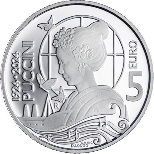 5 euro 2024 San Maríno PROOF Giacomo Puccini