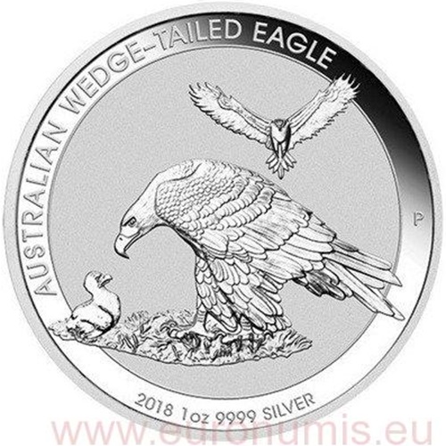 Dollar 2018 Austrália BU 1 Oz Ag Wedge Tailed Eagle 