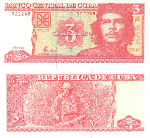 3 Pesos 2005 Kuba UNC séria FB-02