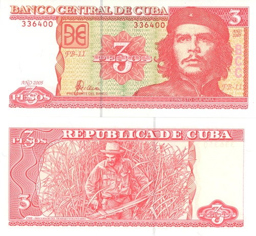 3 Pesos 2005 Kuba UNC séria FB-11