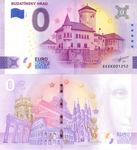 0 euro suvenír 2024/4 Slovensko UNC Budatínsky hrad (ND)