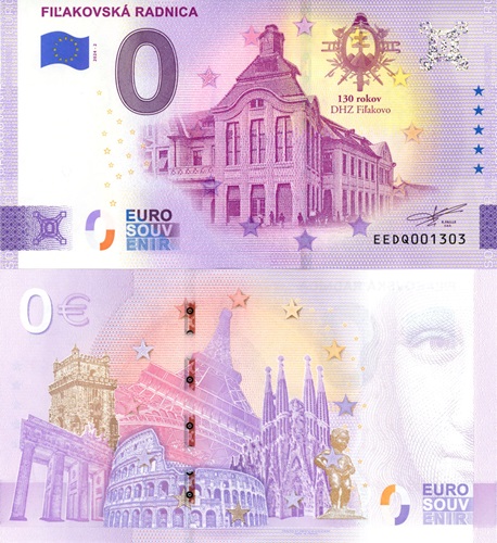 0 euro suvenír 2024/2 Slovensko UNC Fiľakovská radnica (ND)