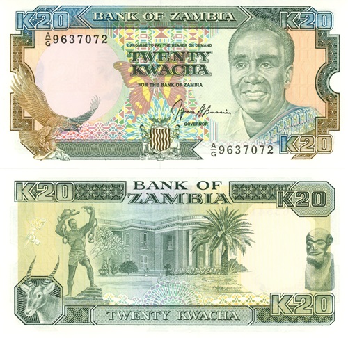 20 Kwacha 1989 Zambia UNC séria A/G