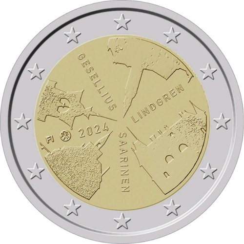 2 euro 2024 Fínsko cc.PROOF, fínska architektúra