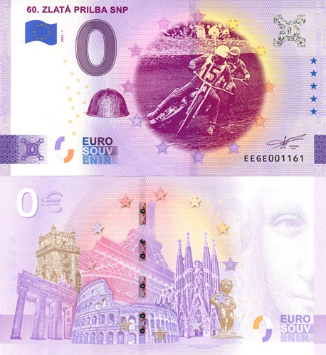 0 euro suvenír 2024/1 Slovensko UNC 60. Zlatá prilba SNP (ND)