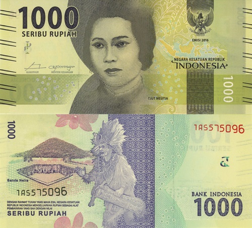 1000 Rupiah 2018 Indonézia UNC séria 1AS