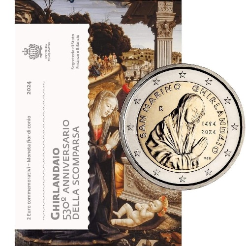 2 euro 2024 San Maríno cc.BU karta, Domenico Ghirlandaio