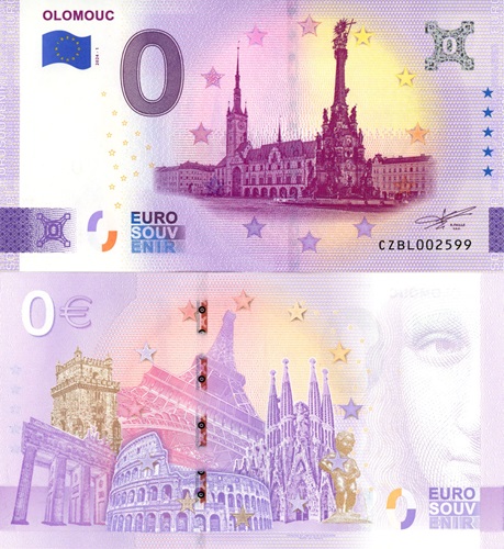 0 euro suvenír 2024/1 Česko UNC Olomouc (ND)