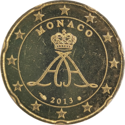 20 cent 2013 Monako ob.UNC