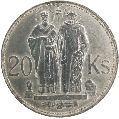 20 Koruna 1941 Slovenský štát, Cyril a Metód