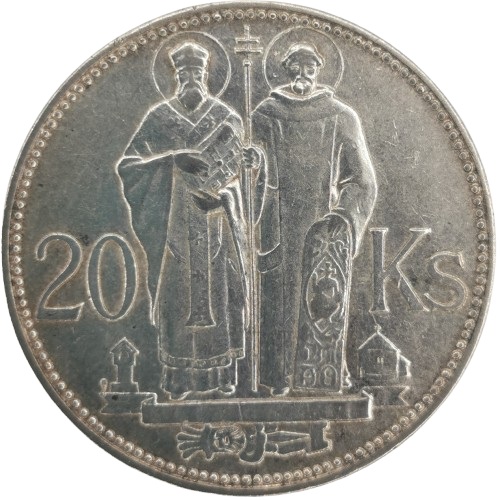 20 Koruna 1941 Slovenský štát, Cyril a Metód