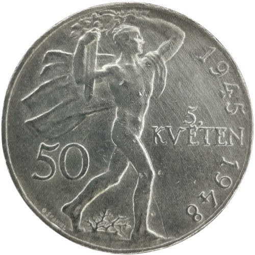 50 Koruna 1948 Československo, 3. výročie Pražského povstania