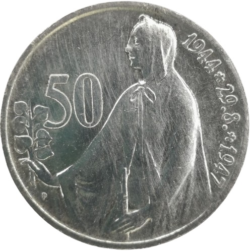 50 Koruna 1947 Československo, 3. výročie SNP