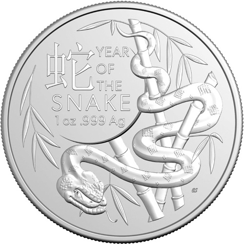 Dollar 2025 Austrália RAM BU 1 Oz Ag, Lunar Year Of The Snake