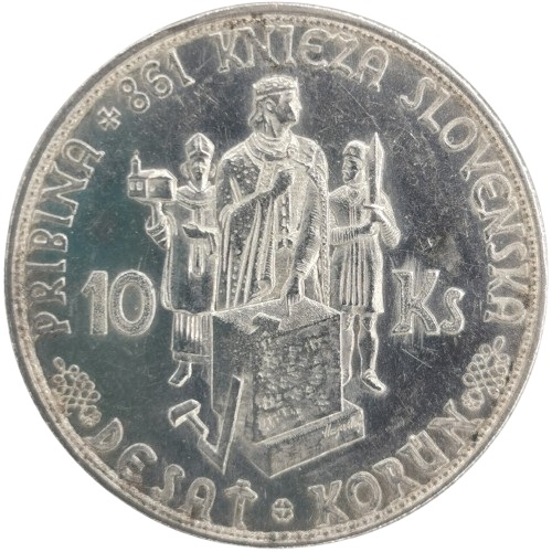 10 Koruna 1944 Slovenský štát, kríž na kaplnke