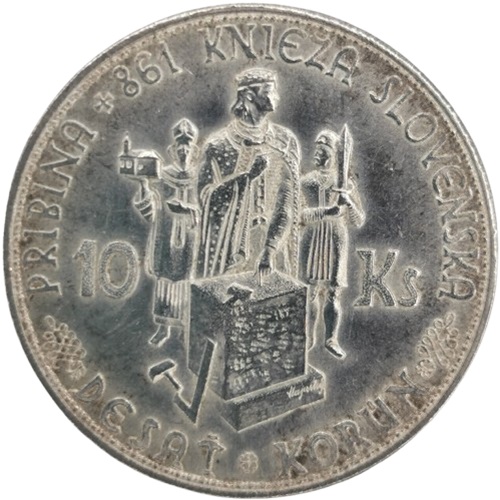 10 Koruna 1944 Slovenský štát, kríž na kaplnke